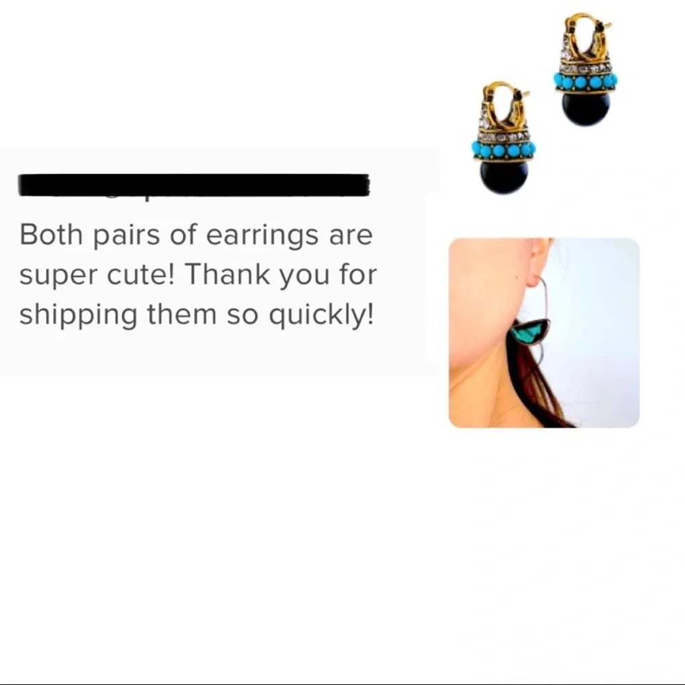 🍋2/$30 New Anthro Emerald Green Faceted Crescent Earrings